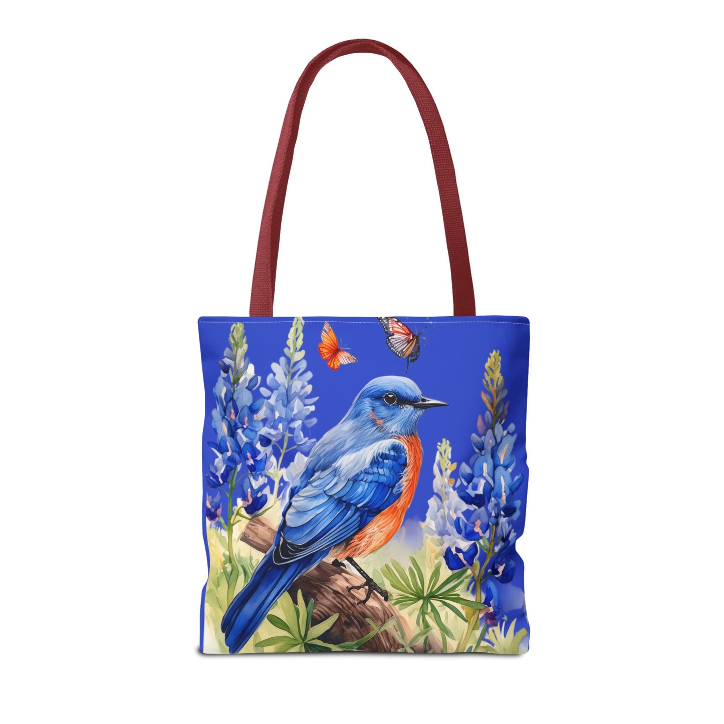 Beautiful Bluebird and Bluebonnet Background Tote Bag