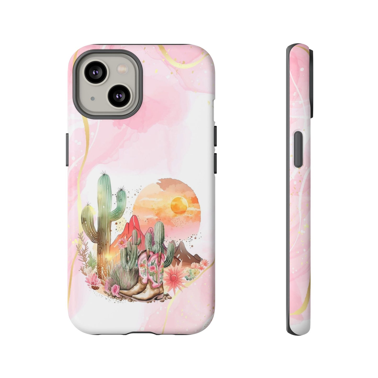 Cute Pink Western Sunset IPhone Protective Case