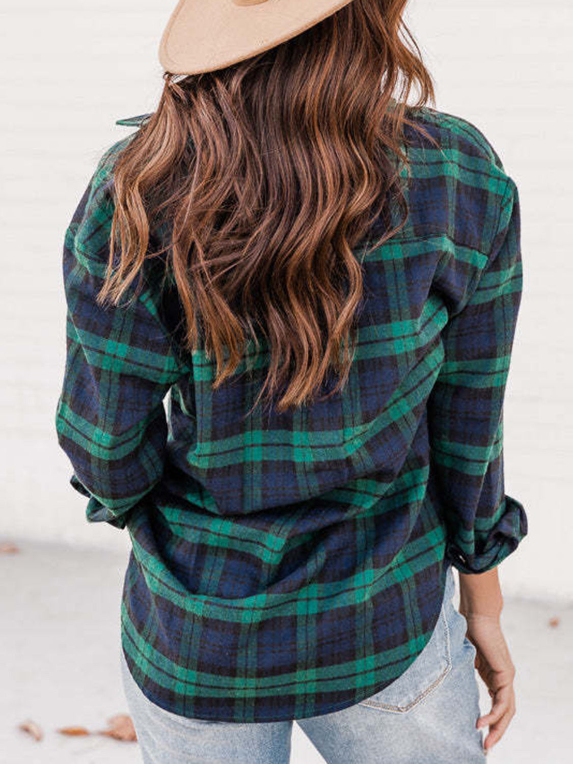 Plaid Button Down Long Sleeve Shirt