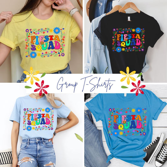 Fiesta Fun: Fiesta Squad Floral T-Shirt