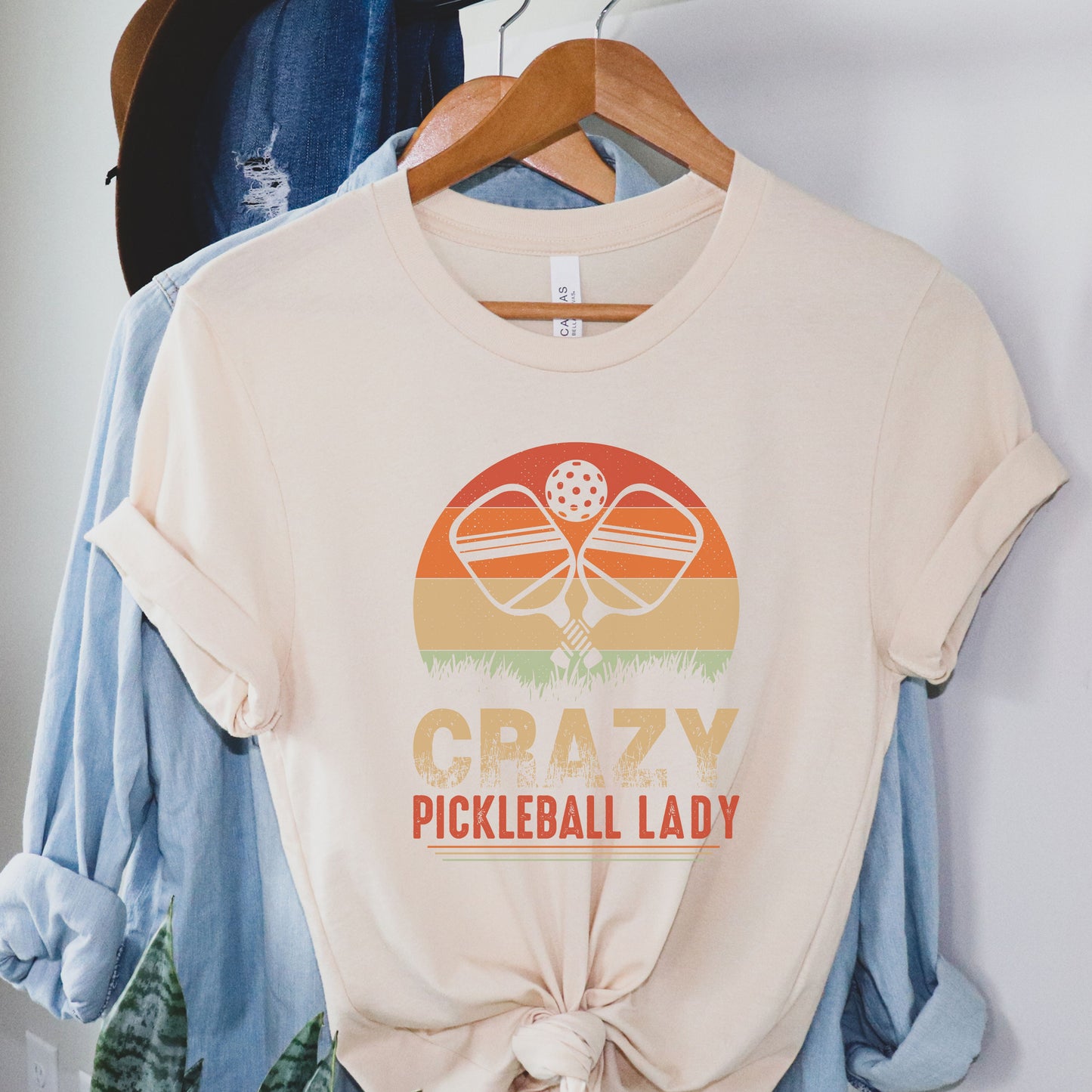 Crazy Pickleball Lady Jersey Short Sleeve Tee, Pickleball Lover, Pickleball T-Shirt, Sports Shirt, Gifts For Her, Pickleball Gift