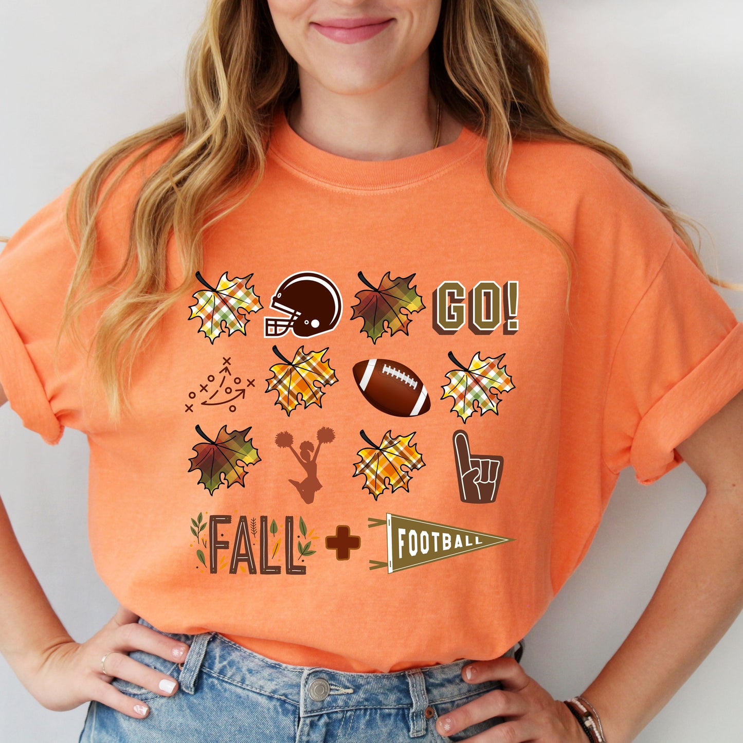 Fall Leaves + Everything Football T-shirt