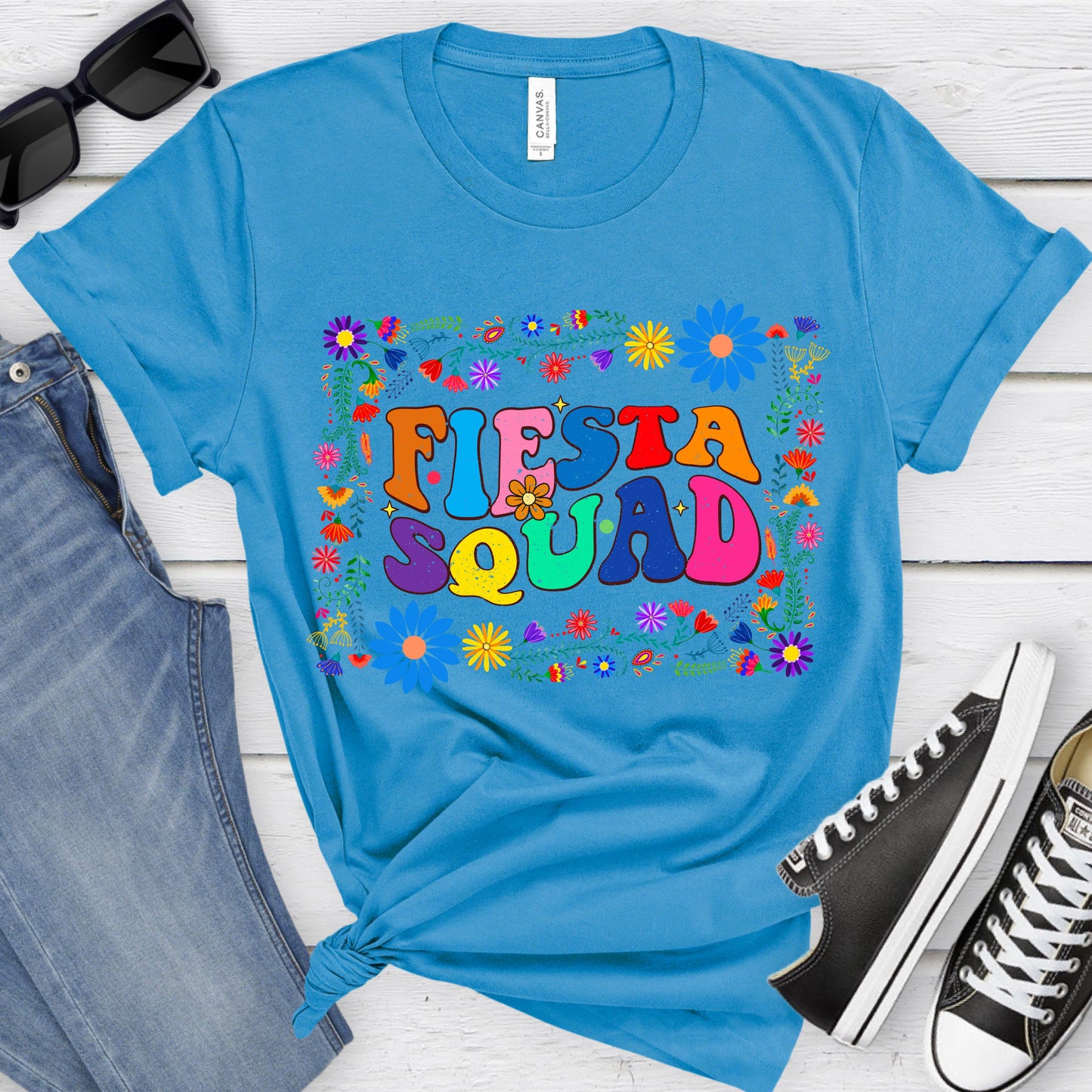 Fiesta Fun: Fiesta Squad Floral T-Shirt