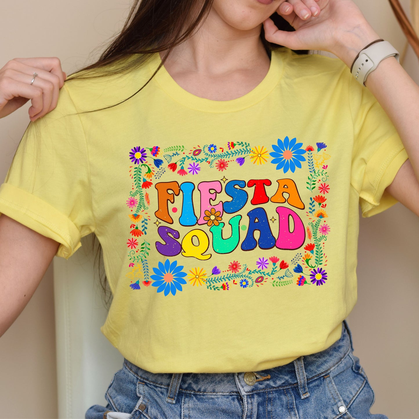 Fiesta Fun: Fiesta Squad Floral T-Shirt