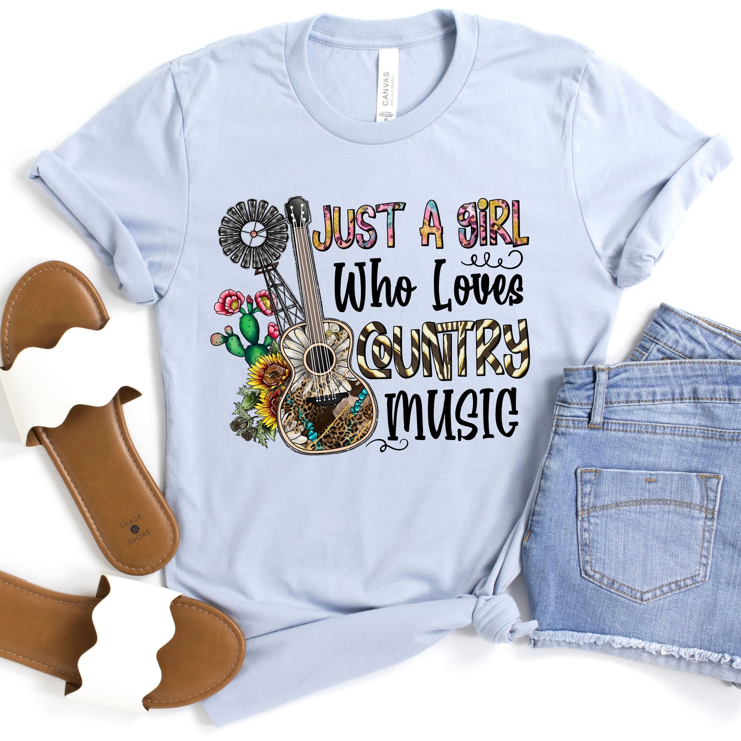 Just a Girl Who Loves Country Music Short Sleeve T-Shirt