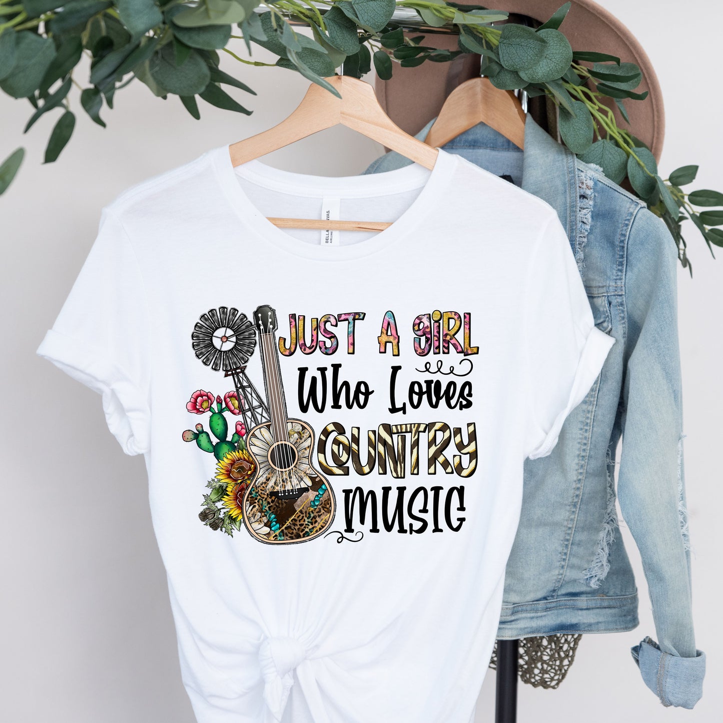 Just a Girl Who Loves Country Music Short Sleeve T-Shirt