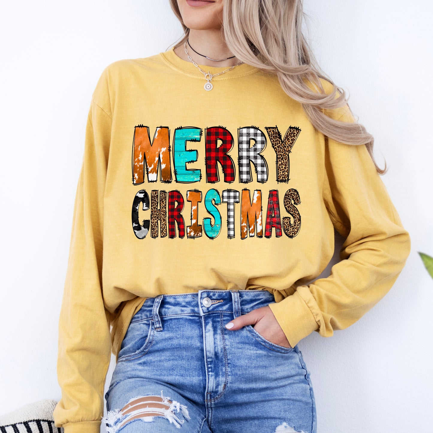 Colorful Merry Christmas Long Sleeve T-Shirt