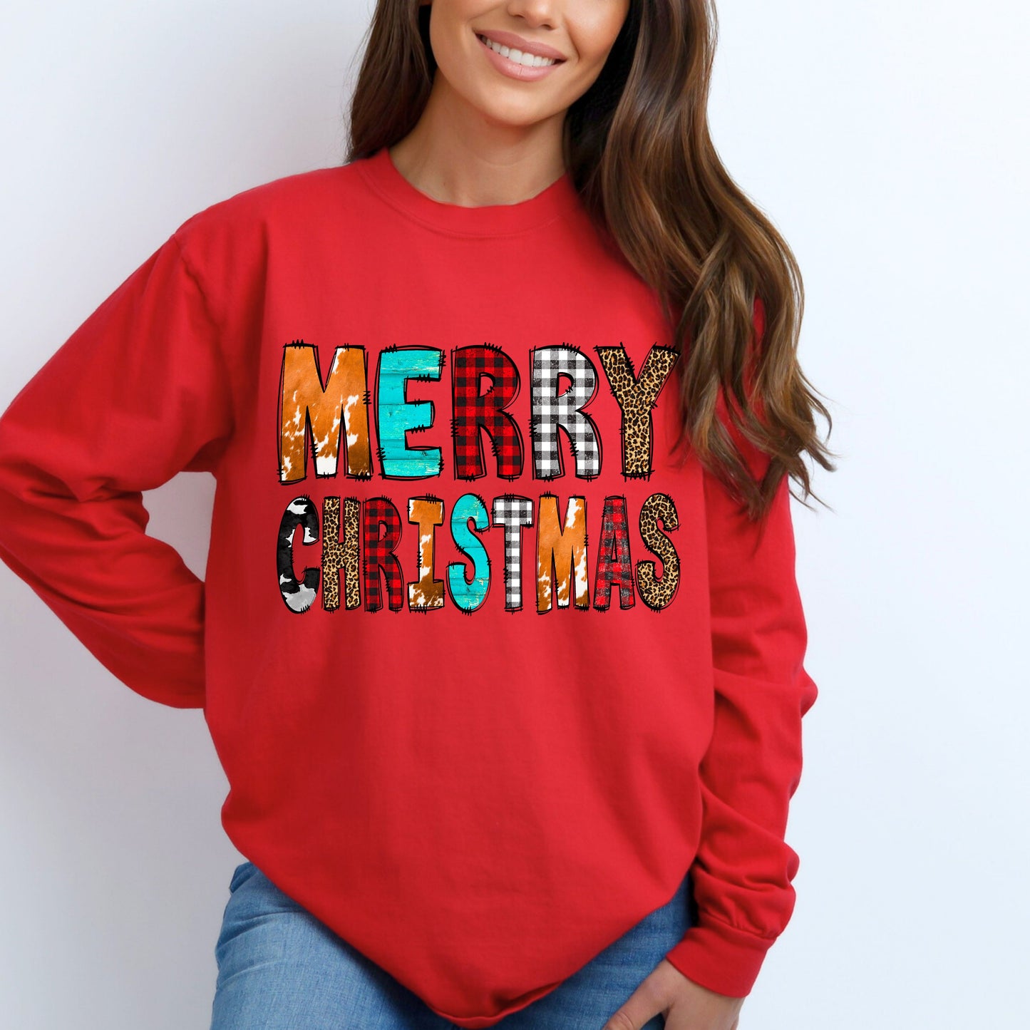 Colorful Merry Christmas Long Sleeve T-Shirt