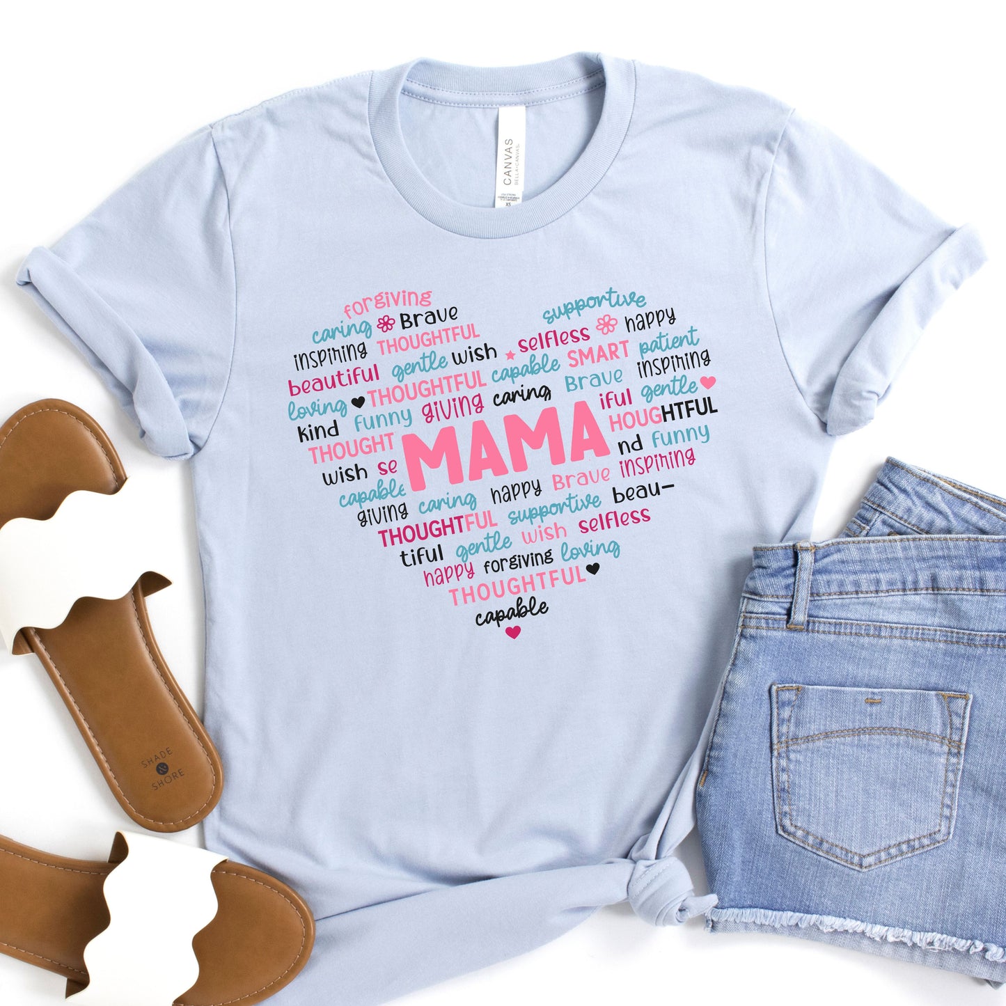 Mom Heart T-Shirt With All The Descriptive Words