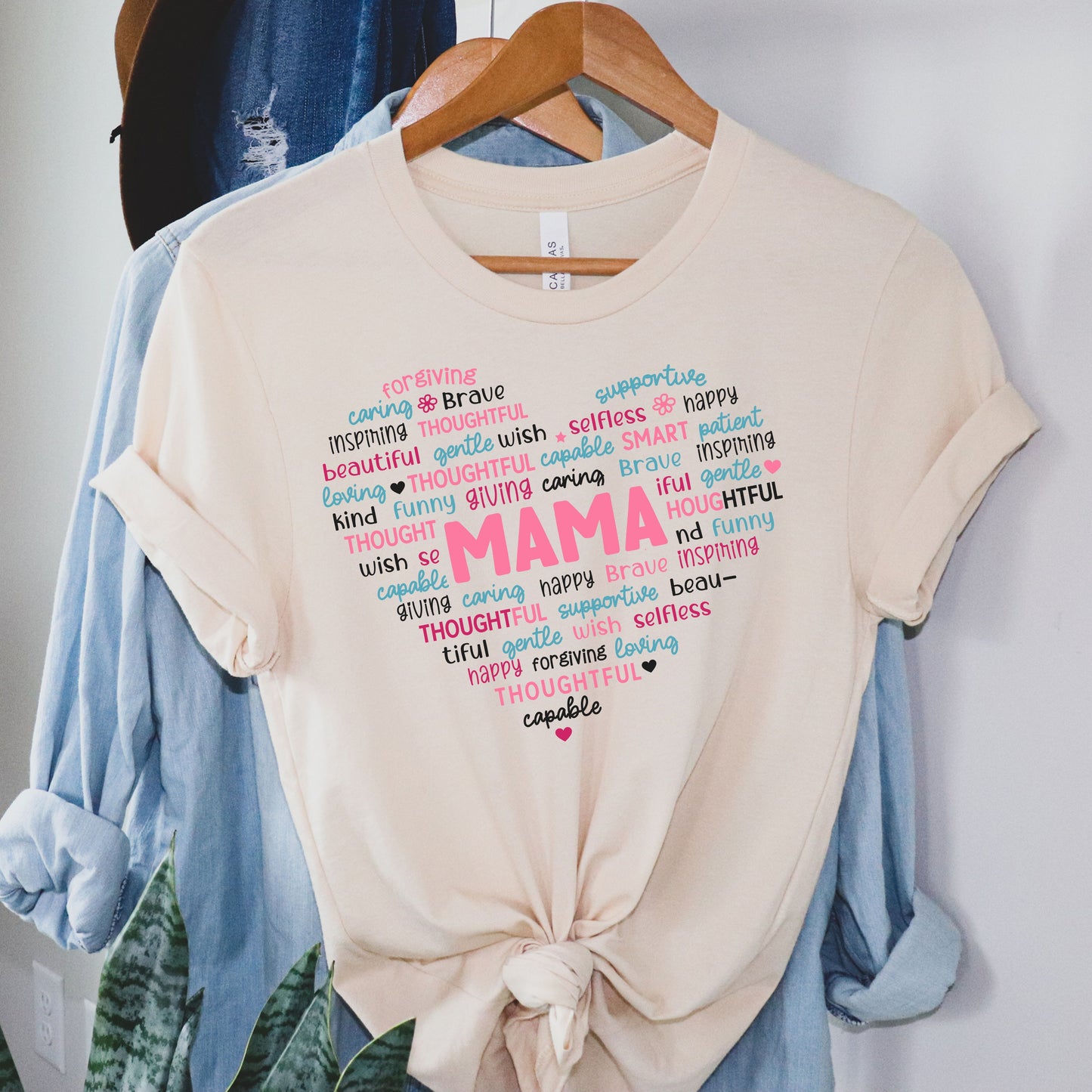 Mom Heart T-Shirt With All The Descriptive Words