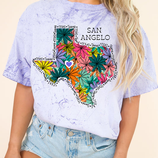 San Angelo Texas Color Blast T-Shirt