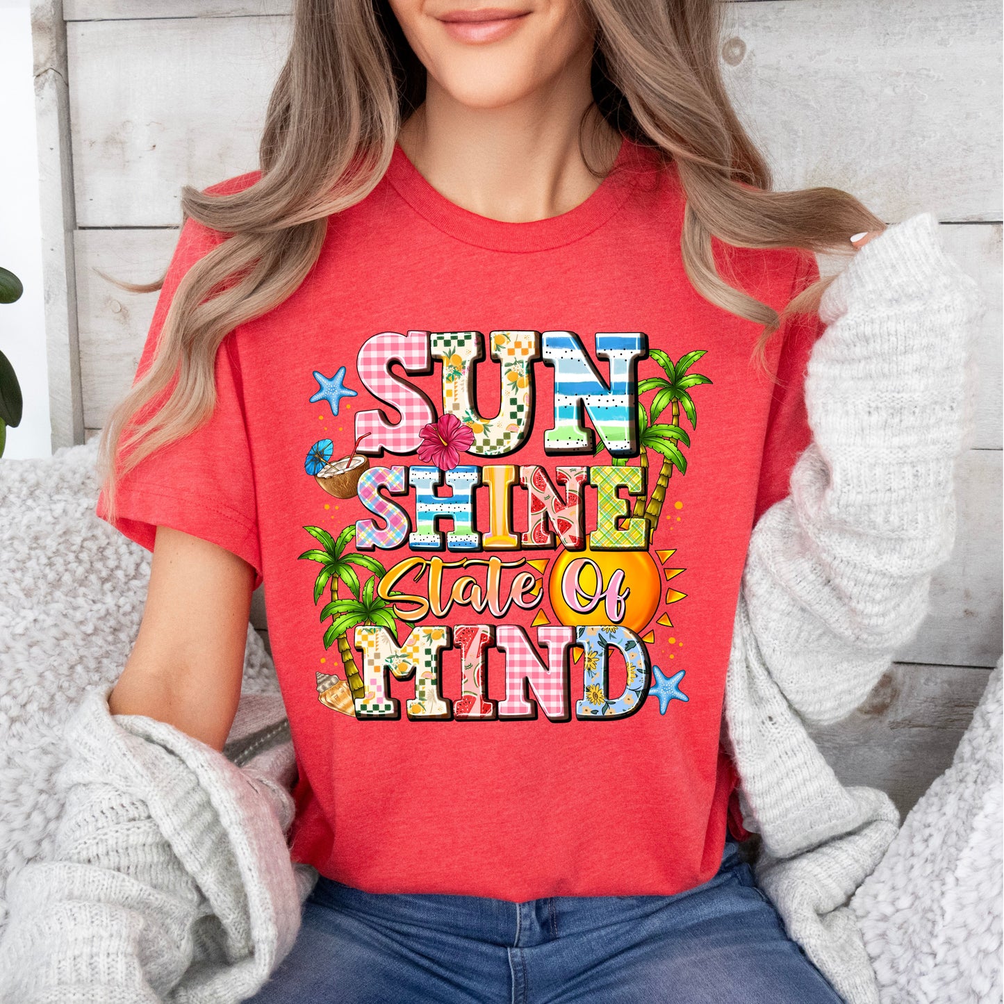 Sunshine State of Mind Short Sleeve Summer T-Shirt