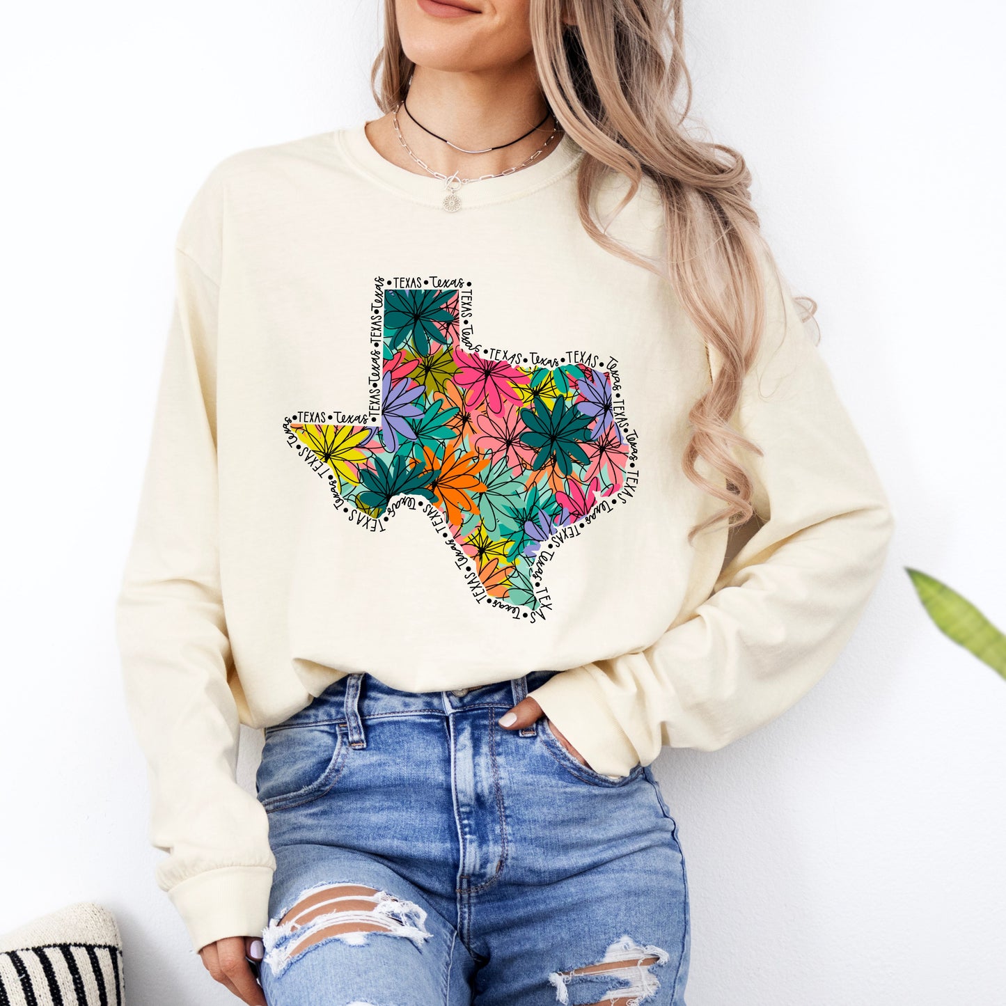 Texas Floral Long Sleeve T-Shirt