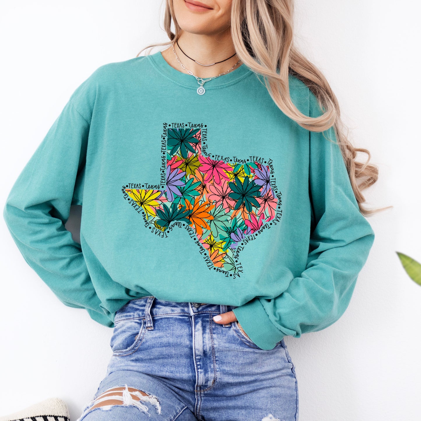 Texas Floral Long Sleeve T-Shirt