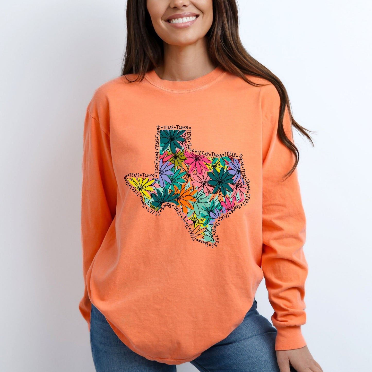 Texas Floral Long Sleeve T-Shirt