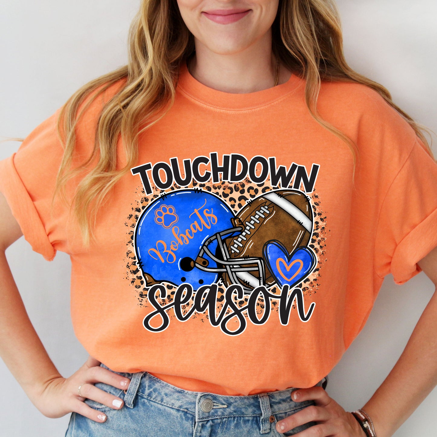 Bobcats Touchdown Season Comfort Colors T-Shirt