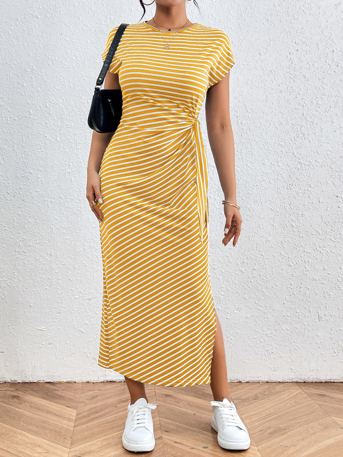 Surely Stripes: Round Neck Short Sleeve Tee Dress