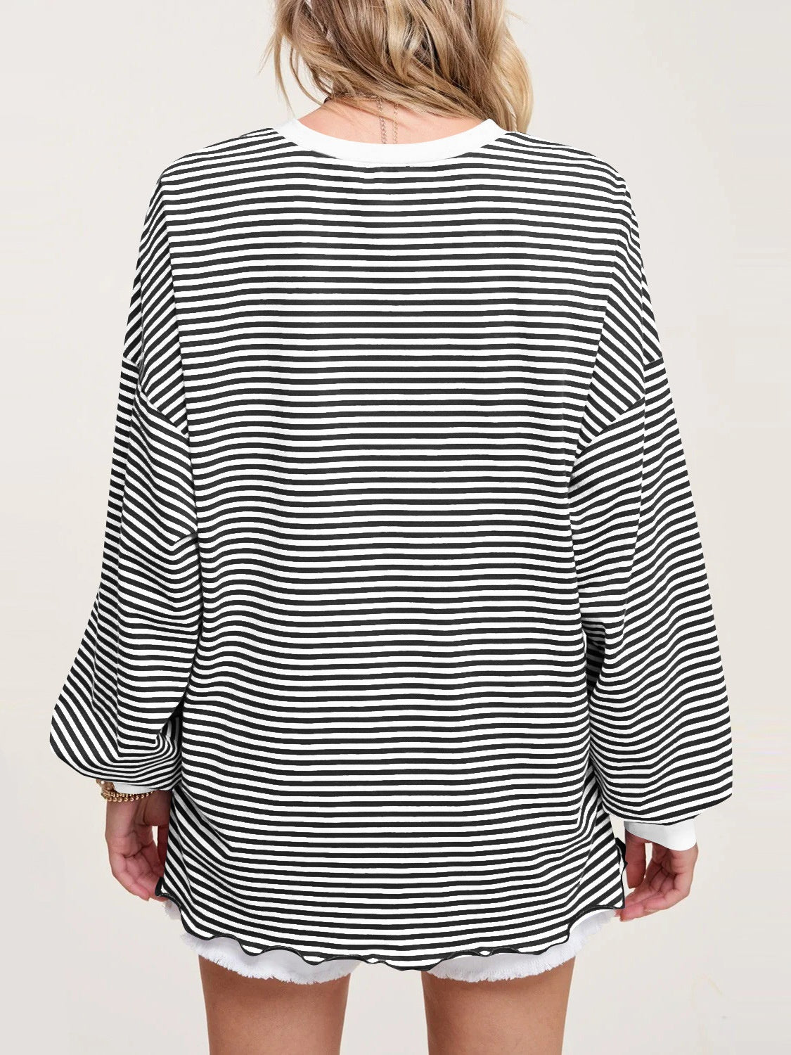 Striped Long Sleeve Sweatshirt