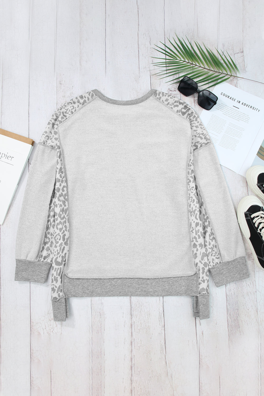 Exposed Seams Long Sleeve Sweatshirt