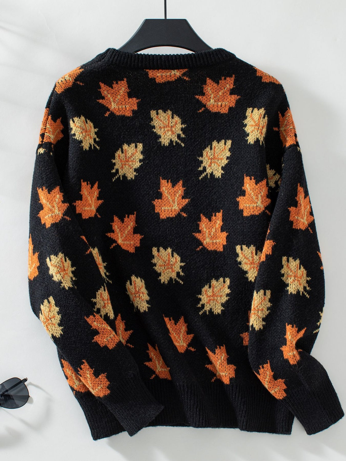 Fall Maple Leaves Long Sleeve Sweater