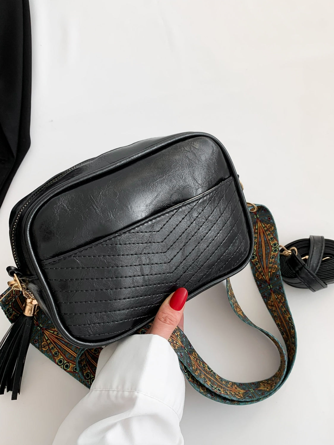 PU Leather Printed Crossbody Bag