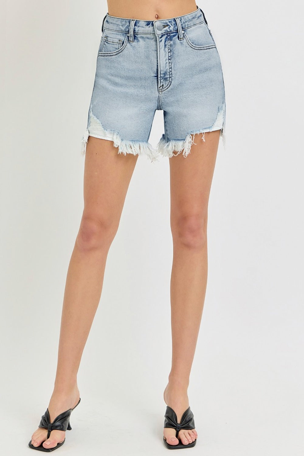 RISEN High Rise Denim Shorts