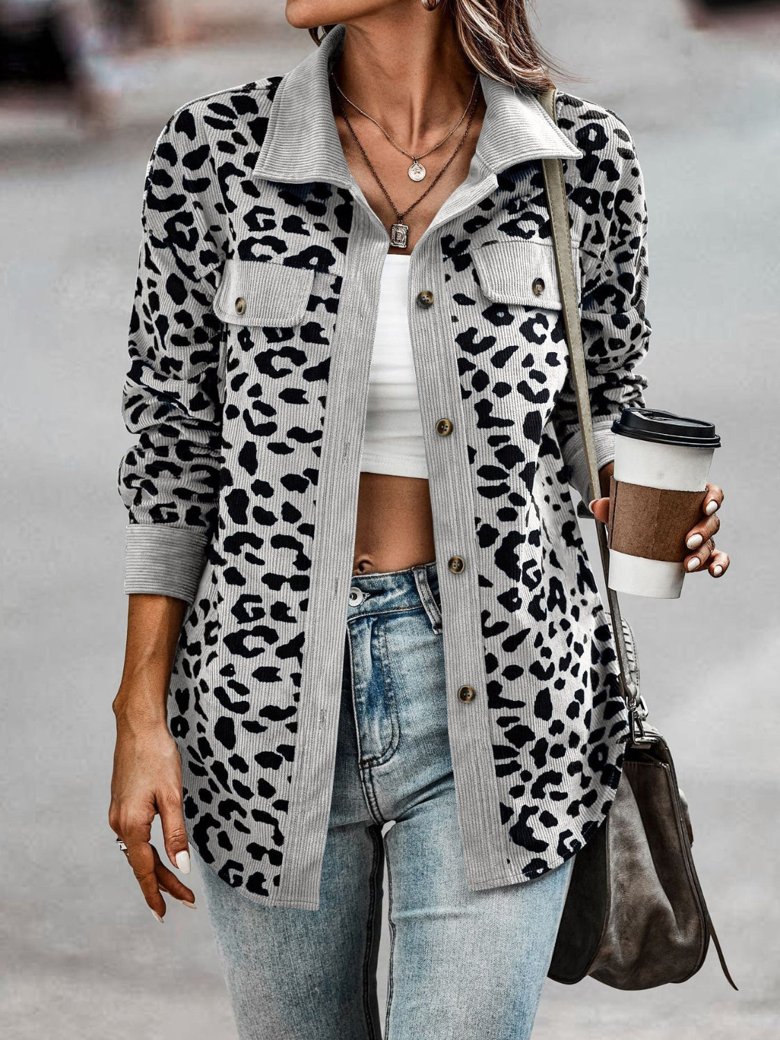 Leopard Long Sleeve Jacket