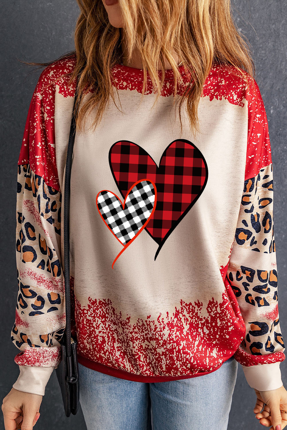 Hearts Leopard Sweatshirt