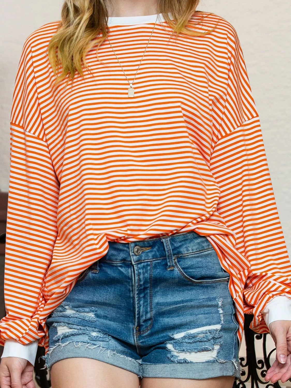 Striped Long Sleeve Sweatshirt