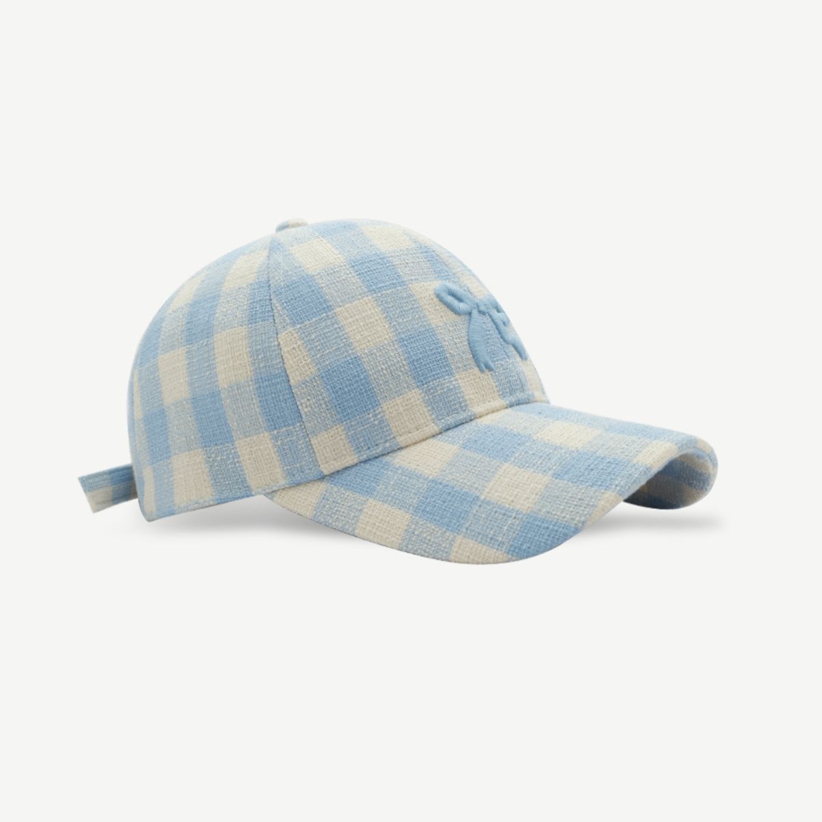 Bow Checkered:  Cotton Baseball Hat