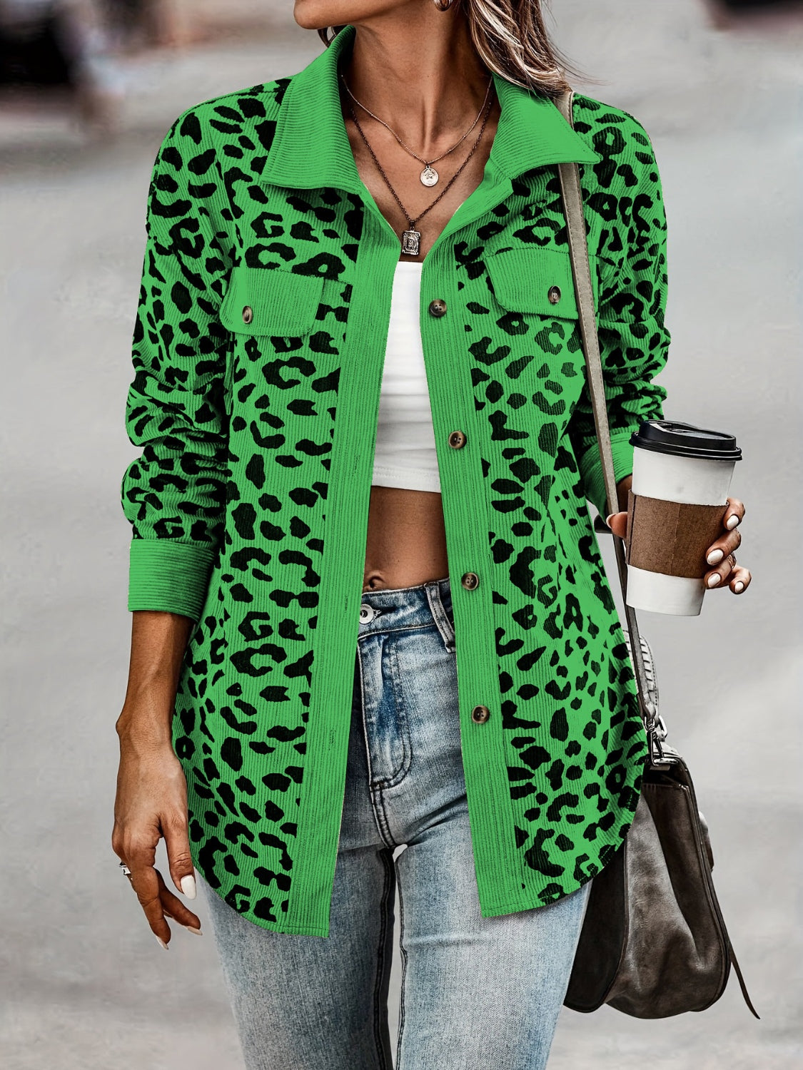 Leopard Long Sleeve Jacket