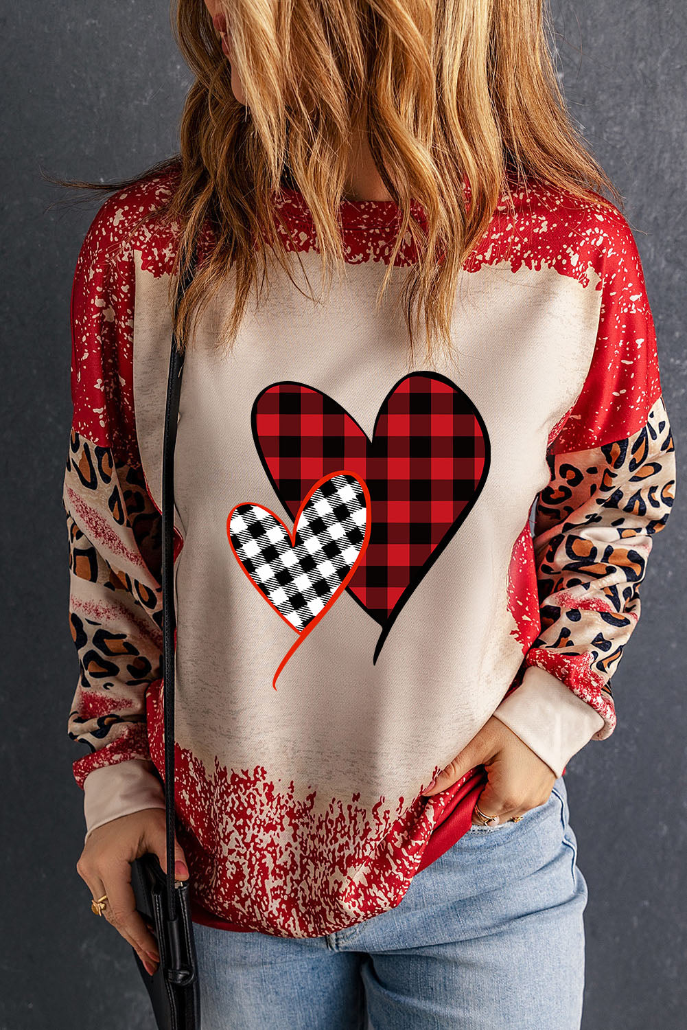 Hearts Leopard Sweatshirt