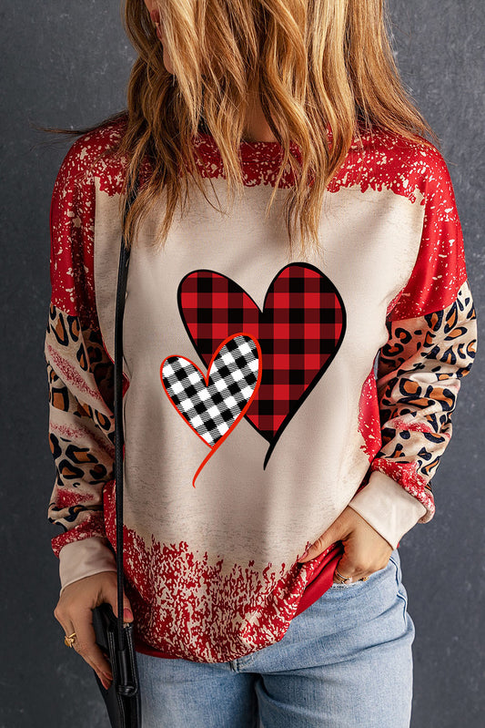 Hearts Leopard Sweatshirt