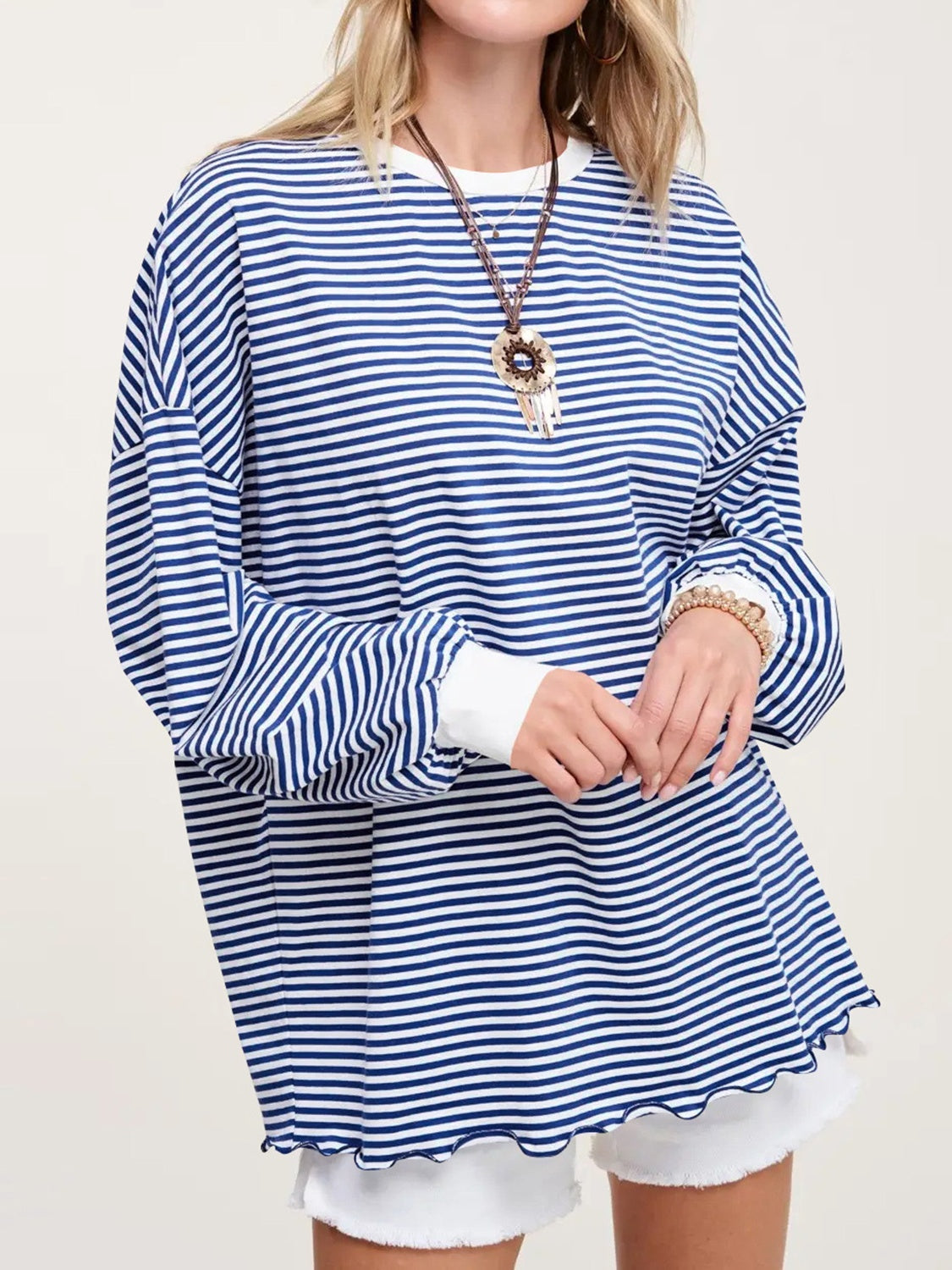 Striped Long Sleeve Sweatshirt