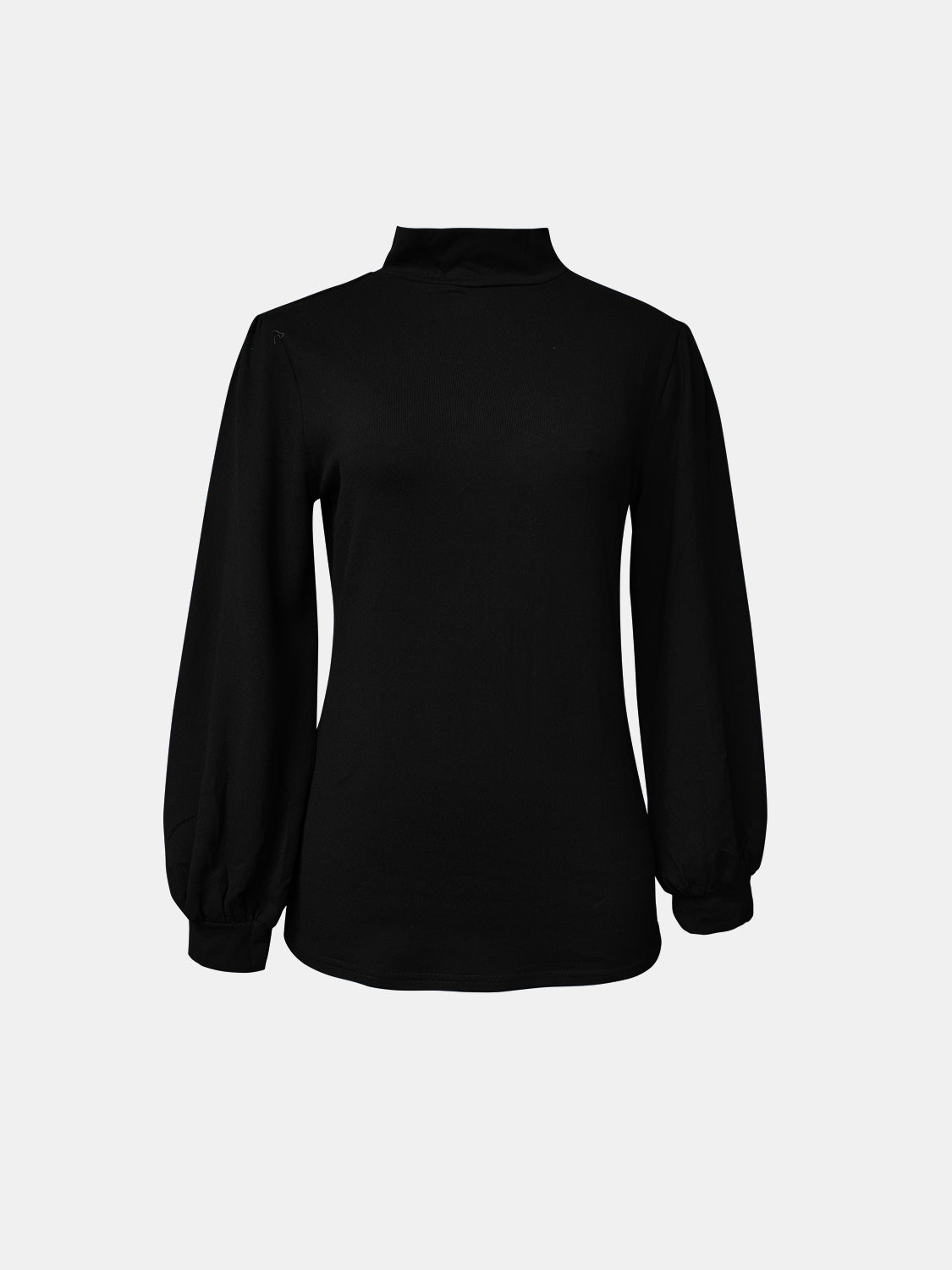 Full Size Mock Neck Long Sleeve T-Shirt