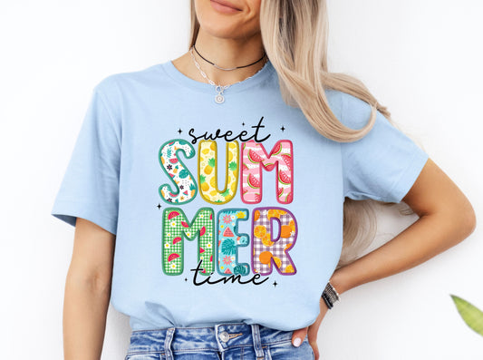 Sweet Summertime:  Short Sleeve T-Shirt With Summer Designs
